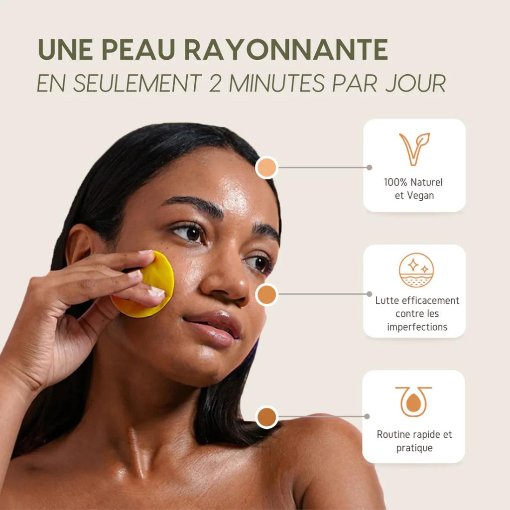 Pads Nettoyants au Curcuma 3 en 1